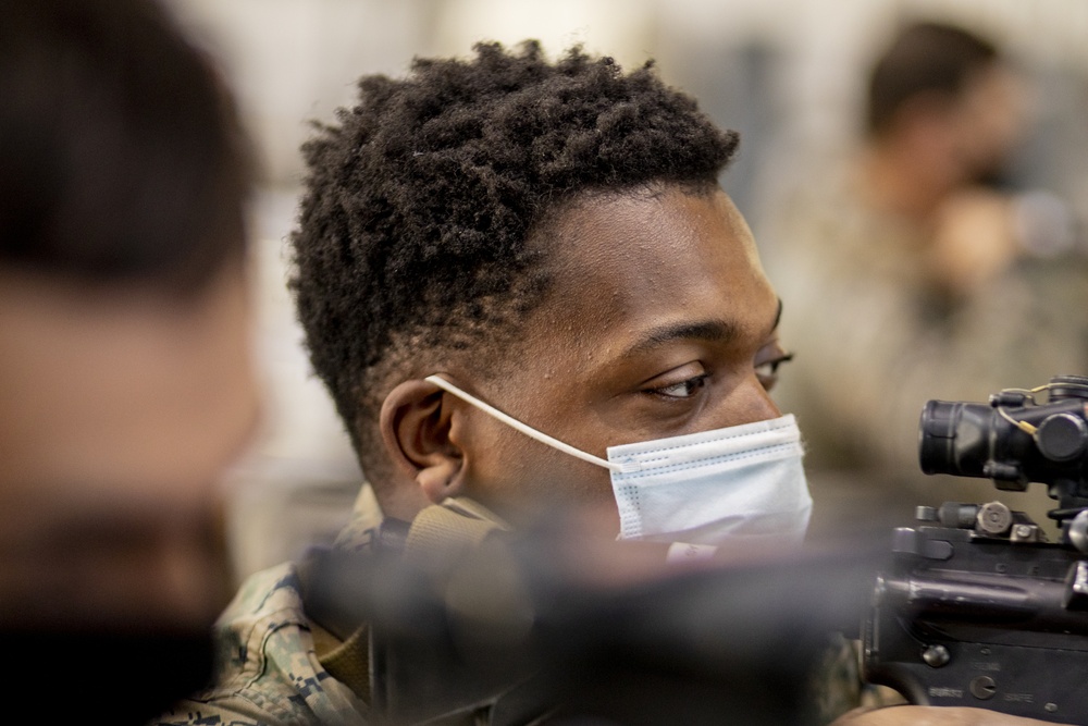 1st ANGLICO Marines conduct a rifle range during Exercise Red Flag-Alaska