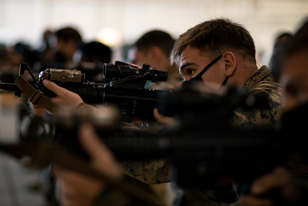 1st ANGLICO Marines conduct a rifle range during Exercise Red Flag-Alaska