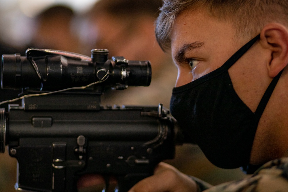 1st ANGLICO Marines conduct a rifle range during Exercise Red Flag-Alaska