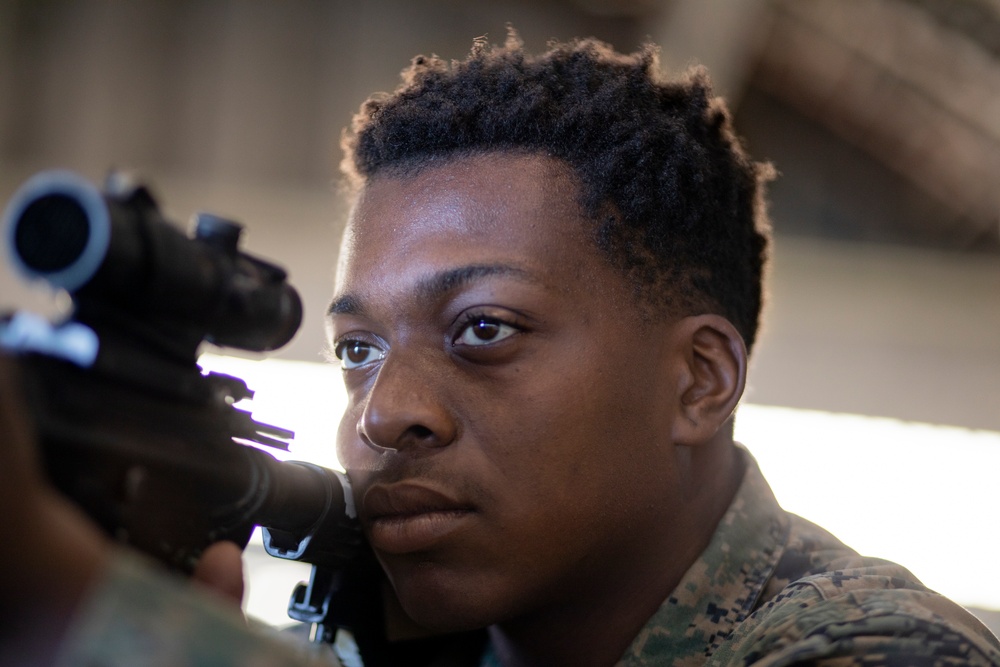 1st ANGLICO Marines conduct a rifle range during Exercise Red Flag-Alaska