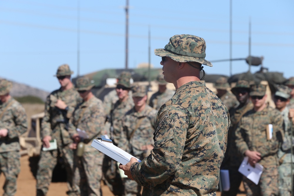 1st Bn, 1st Marines, 1st LAR, 3rd AA Bn, 1st MarDiv conduct a RoC Walk during MCCRE