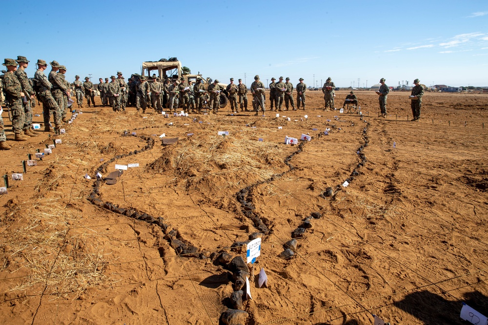 1st Bn, 1st Marines, 1st LAR, 3rd AA Bn, 1st MarDiv conduct a RoC Walk during MCCRE.