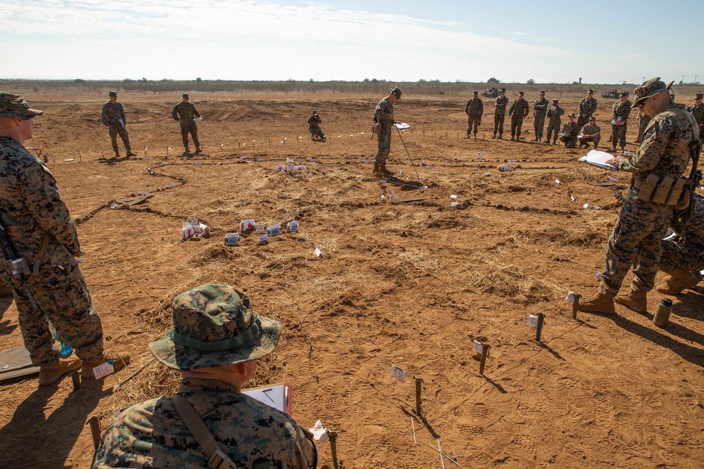 1st Bn, 1st Marines, 1st LAR, 3rd AA Bn, 1st MarDiv conduct a RoC Walk during MCCRE.