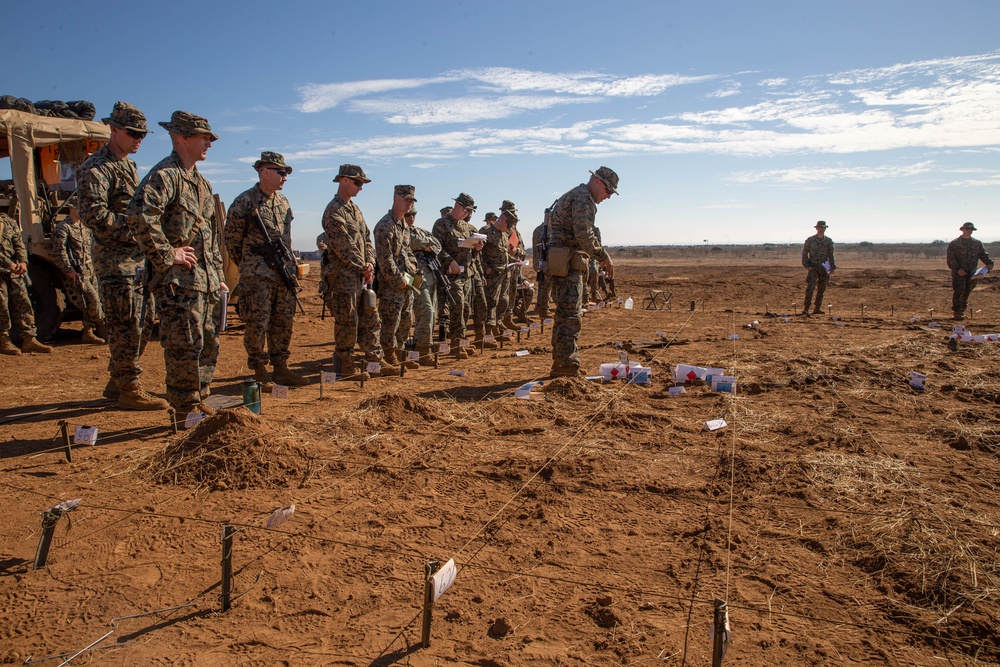 1st Bn, 1st Marines, 1st LAR, 3rd AA Bn, 1st MarDiv conduct a RoC Walk during MCCRE.