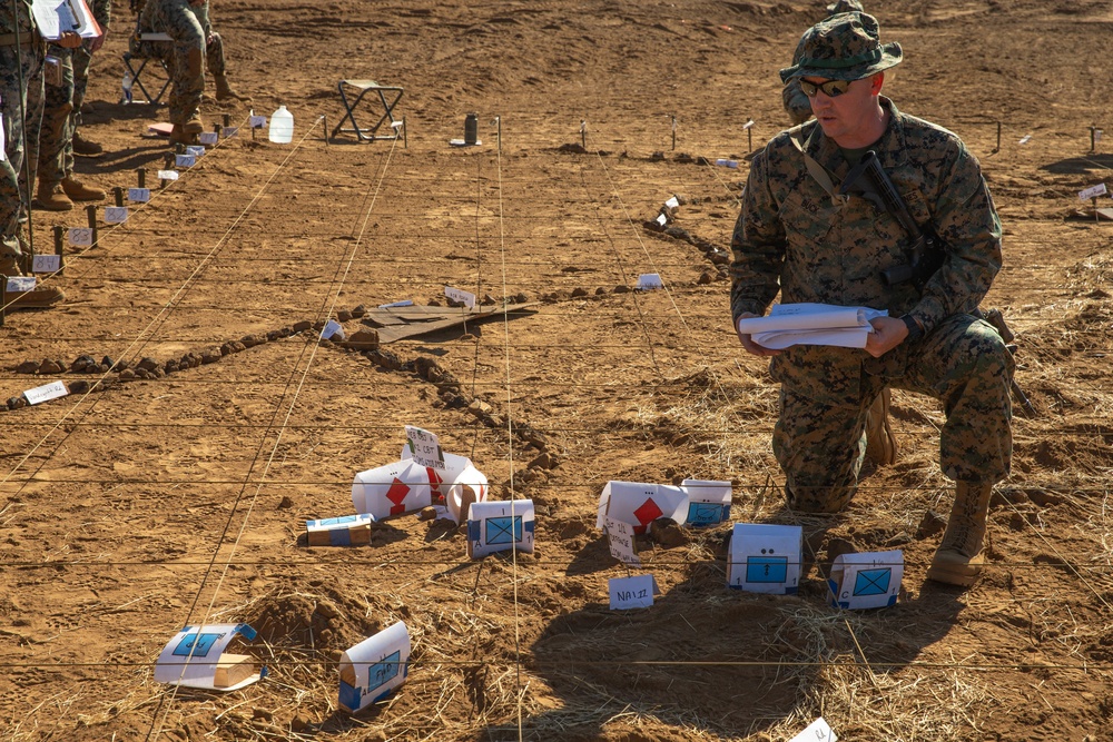 1st Bn, 1st Marines, 1st LAR, 3rd AA Bn, 1st MarDiv conduct a RoC Walk during MCCRE.