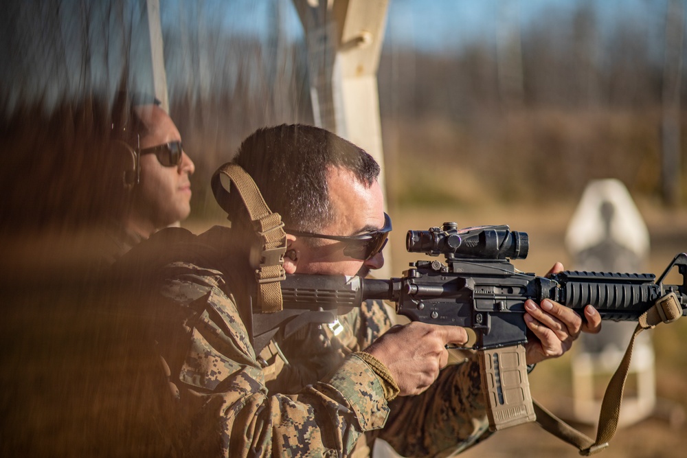 1st ANGLICO Marines conduct a rifle range during Exercise Red Flag-Alaska