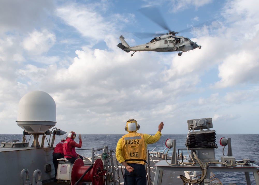 USS Barry Conducts a Vertical Replenishment