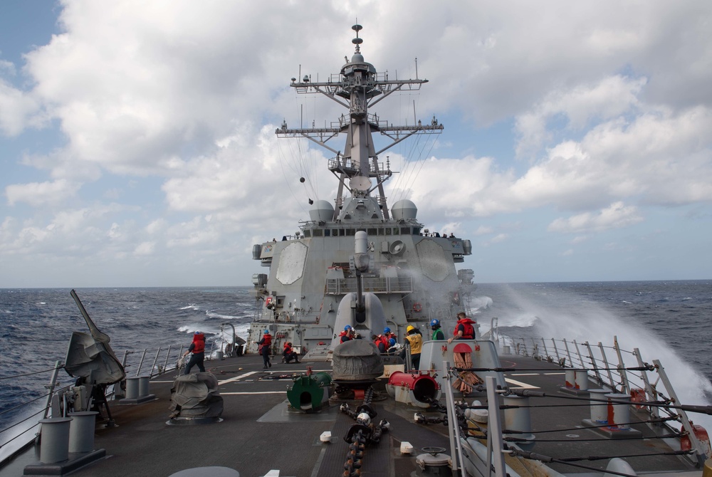 USS Barry Navigates The Pacific