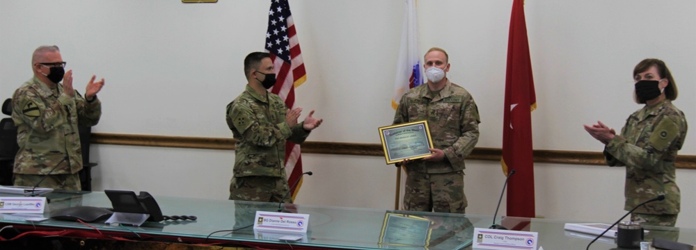 1st Theater Sustainment Command Awards Sustainer of the Week to Staff Sgt. Bradely Jones
