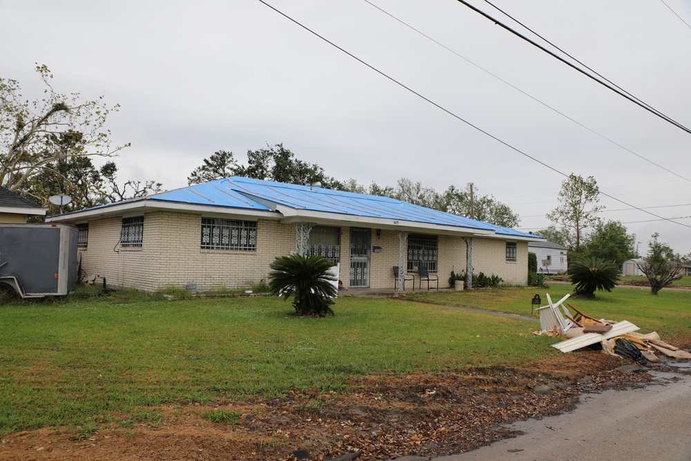 U.S. Army Corps of Engineers blue roofs stay intact post Hurricane Delta