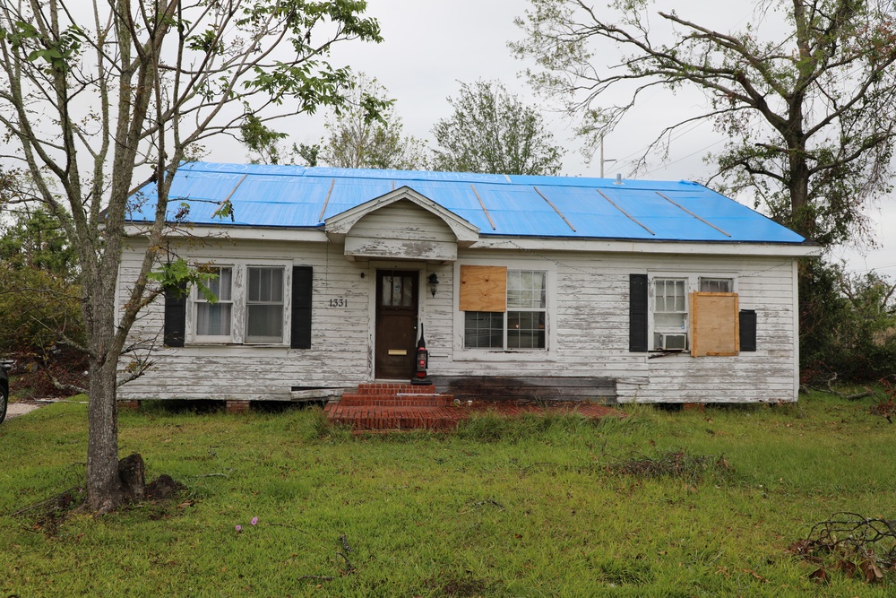 U.S. Army Corps of Engineers blue roofs stay intact post Hurricane Delta