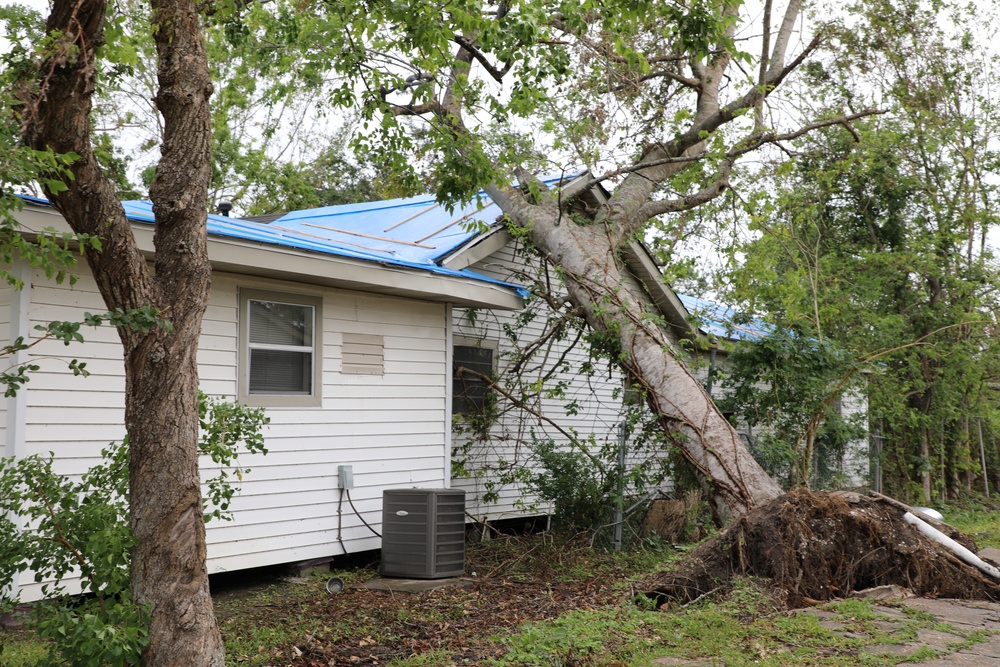 U.S. Army Corps of Engineers blue roofs stay intact post Hurricane Delta