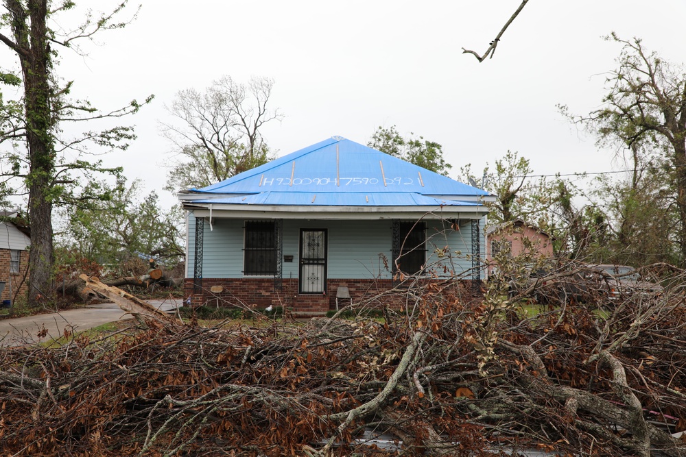 U.S. Army Corps of Engineers blue roofs stay intact post Hurricane Delta