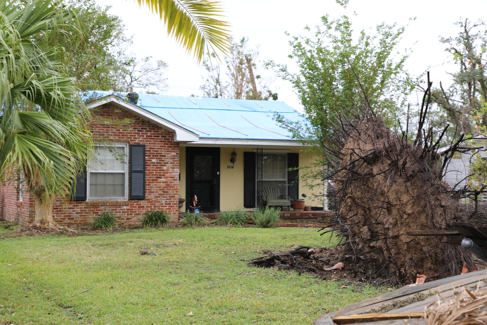 U.S. Army Corps of Engineers blue roofs stay intact post Hurricane Delta