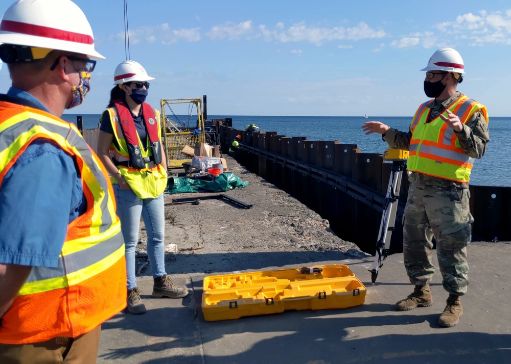 USACE-Buffalo District commander visits Rochester Harbor E. Pier repairs