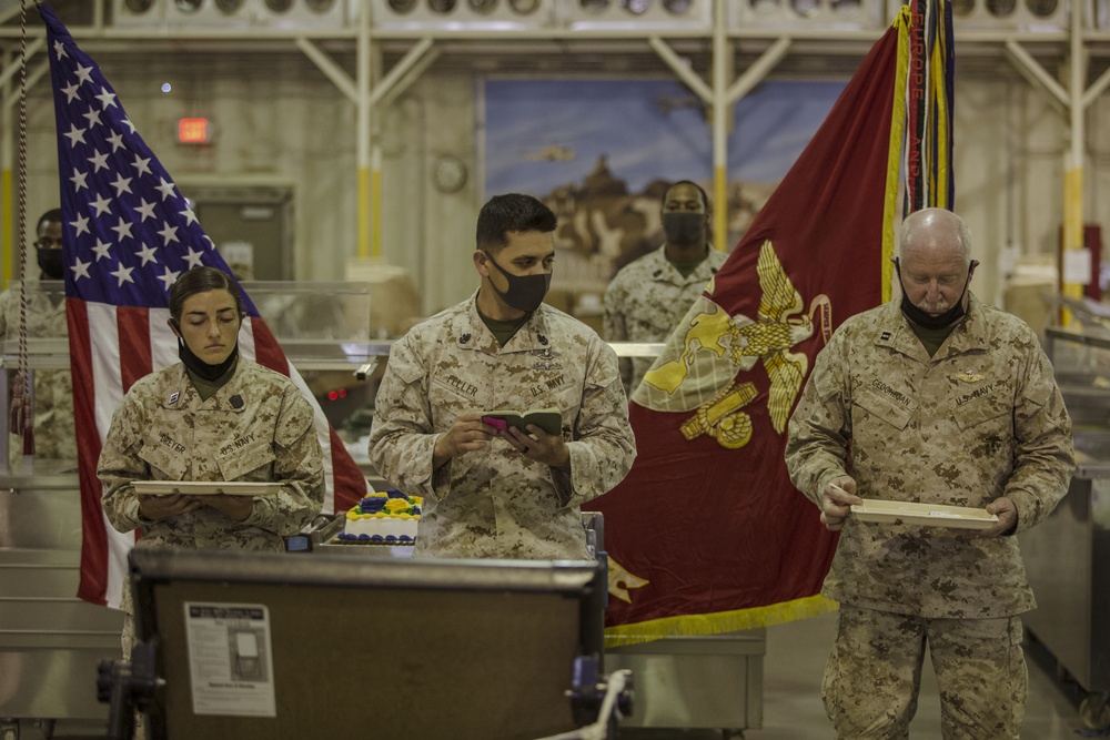 Marines and Sailors Celebrate U.S. Navy Birthday During SLTE 1-21