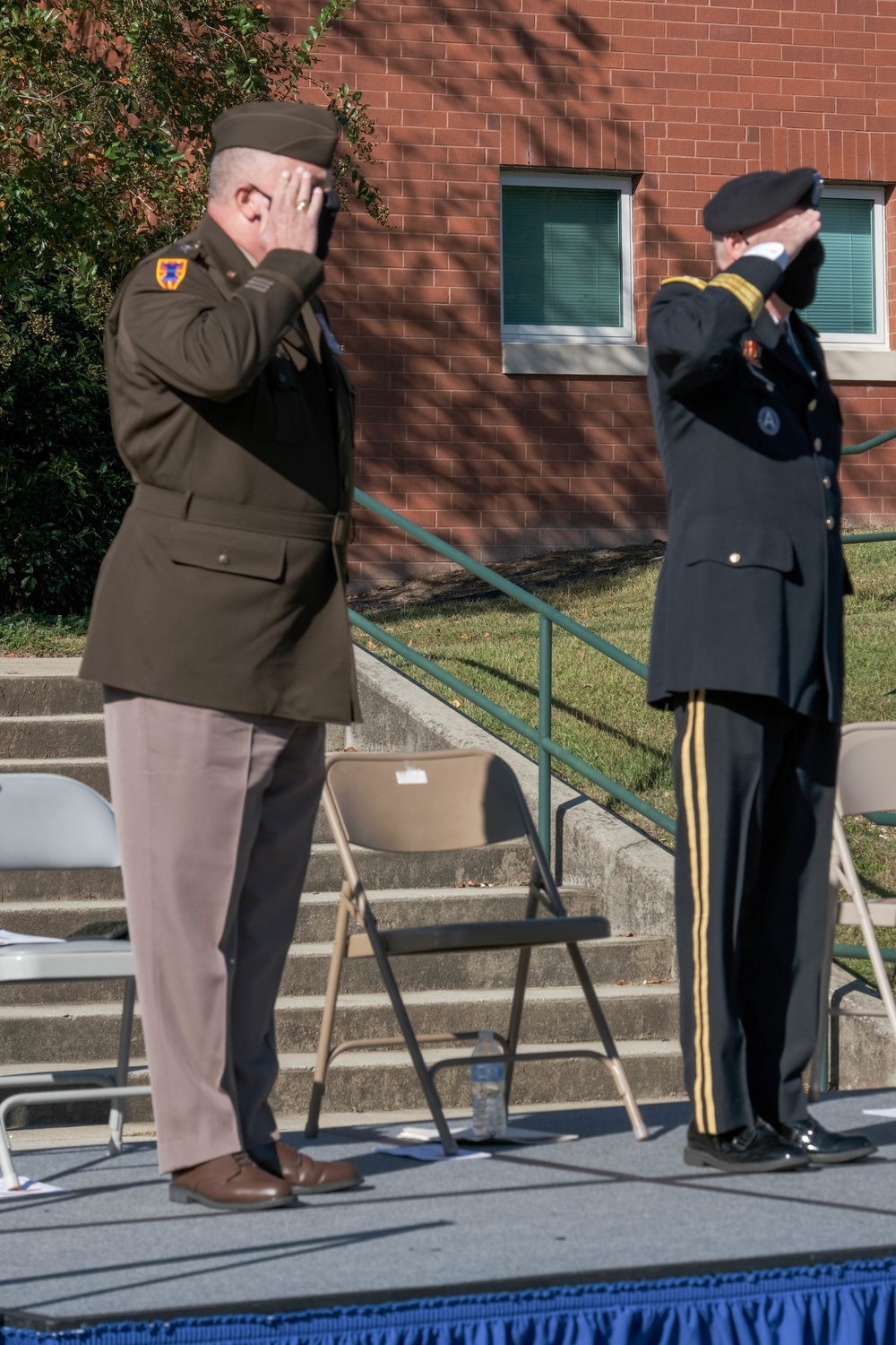 The South Carolina National Guard conducts a ceremony for the Palmetto Military Academy Officer Candidate School at McCrady Training Center