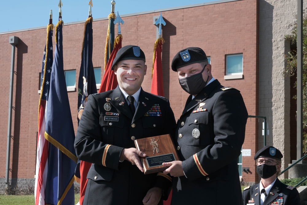 The South Carolina National Guard conducts a ceremony for the Palmetto Military Academy Officer Candidate School at McCrady Training Center