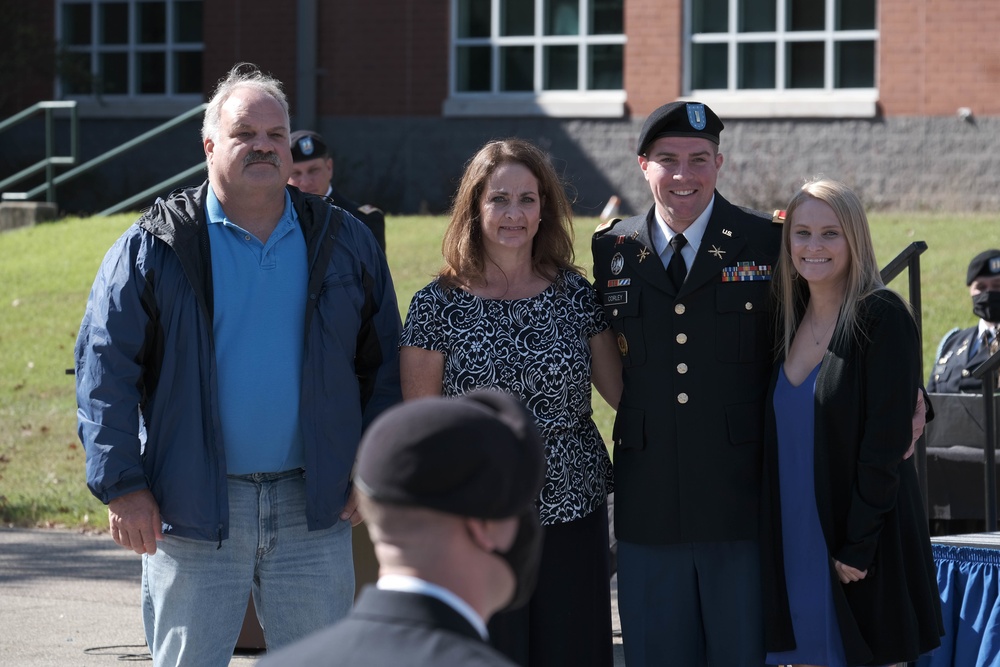 The South Carolina National Guard conducts a ceremony for the Palmetto Military Academy Officer Candidate School at McCrady Training Center