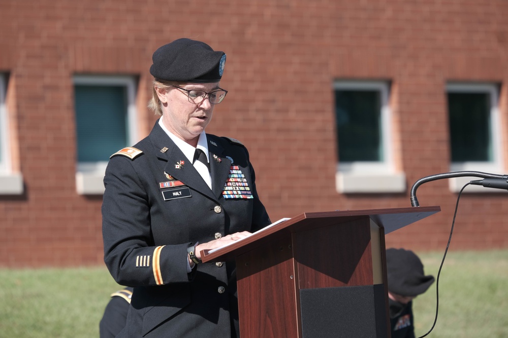 The South Carolina National Guard conducts a ceremony for the Palmetto Military Academy Officer Candidate School at McCrady Training Center