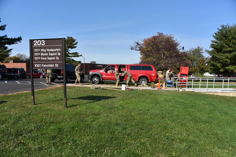 201st RED HORSE Squadron improves infrastructure at Horsham Air Guard Station