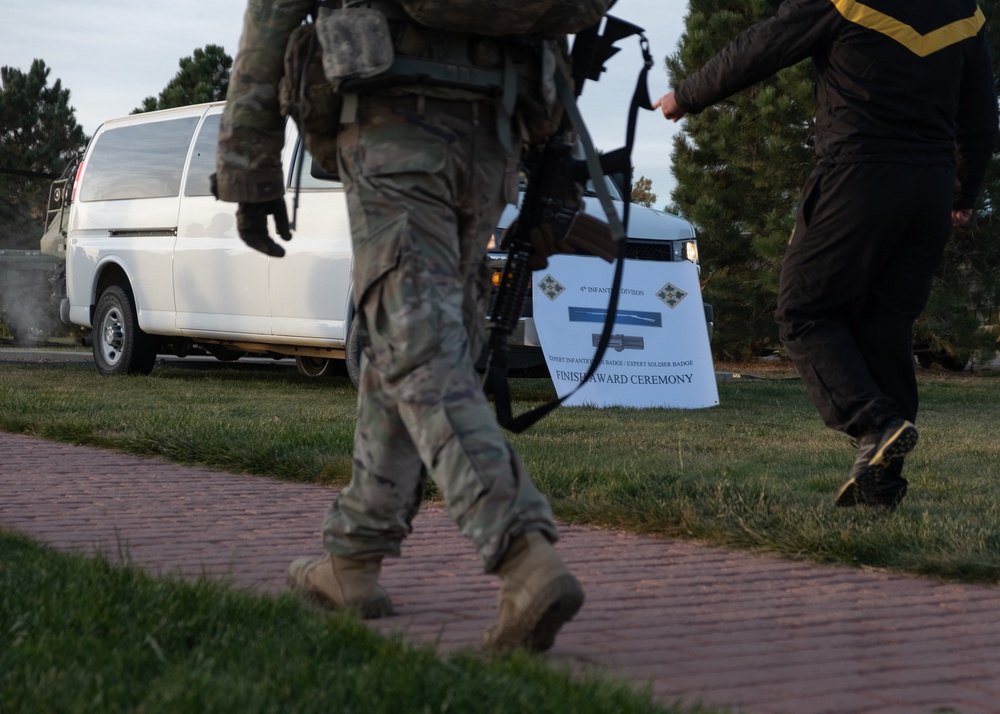 4ID EIB, ESB 12-mile ruck march