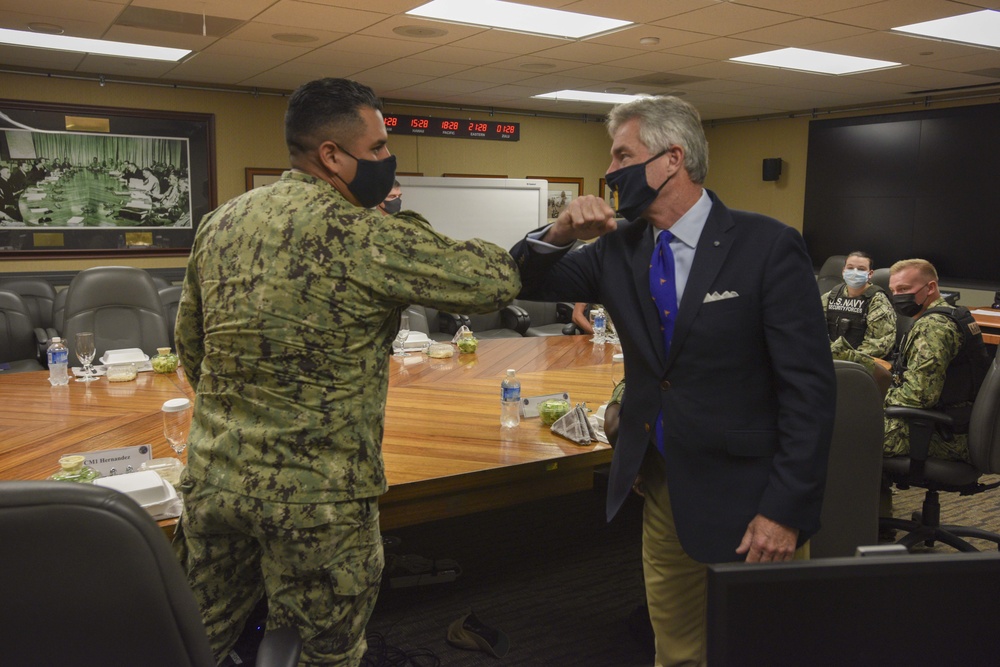 Secretary of the Navy Meets with Service Members and Government Leadership during trip to Guam