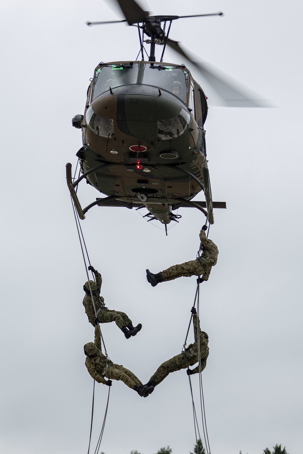 JGSDF officers participates in flight operations on Camp Fuji