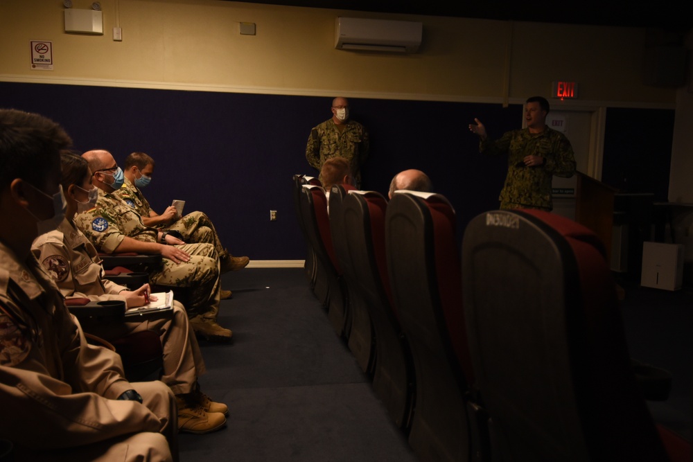 Foreign Military Medical Personnel discuss COVID-19