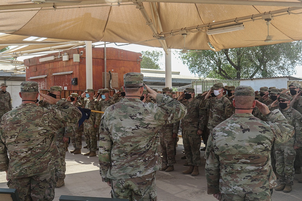 Change of command ceremony Headquarters and Headquarters Company 2nd Battalion 135th Infantry Regiment