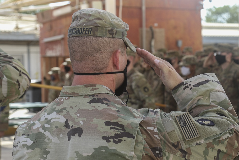 Change of command ceremony Headquarters and Headquarters Company 2nd Battalion 135th Infantry Regiment