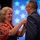 Air Force wife places retirement pin on her husband