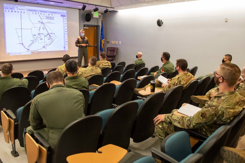 Wildfire support brief at Creech AFB