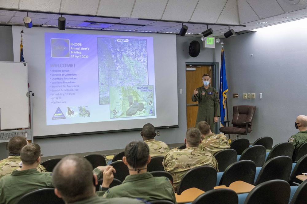 Wildfire support brief at Creech AFB