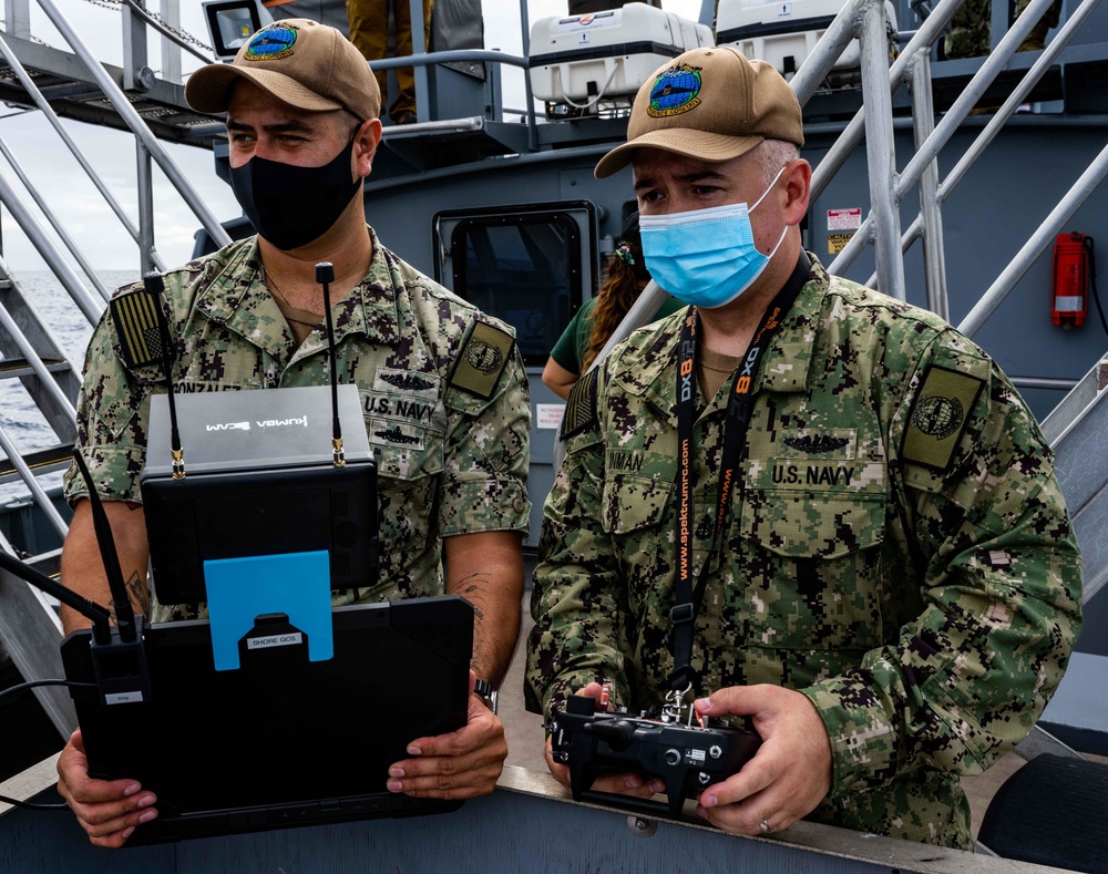 Drone Delivers Payload to USS Henry M. Jackson