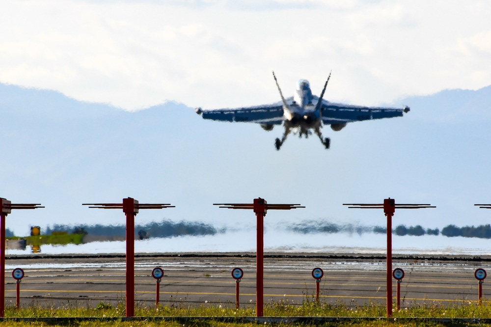 EA-18G Growler Lands at Misawa Air Base