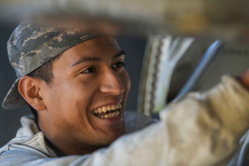 Airmen from 31st AMXS service LOX during NATO eAP