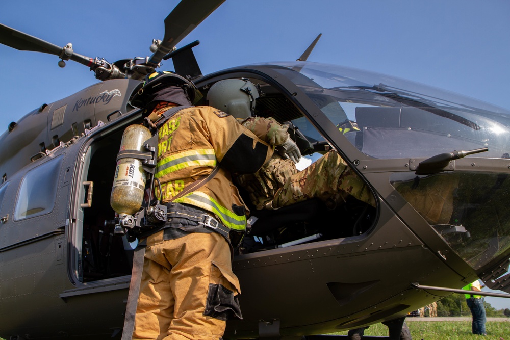 Kentucky National Guard, Blue Grass Airport crash for emergency response training