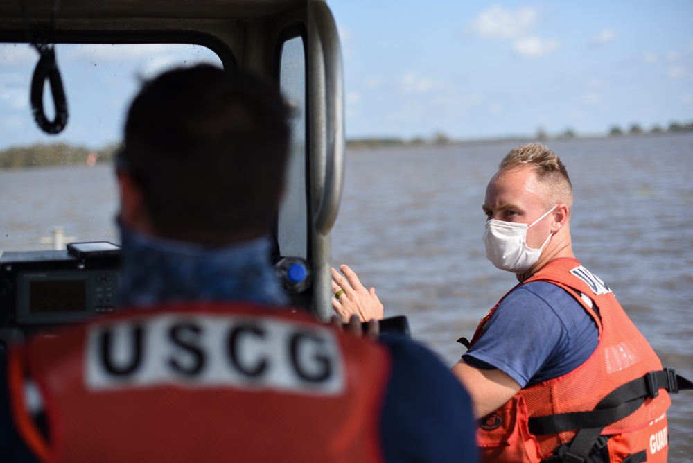 Coast Guard conducts waterside damage assessment