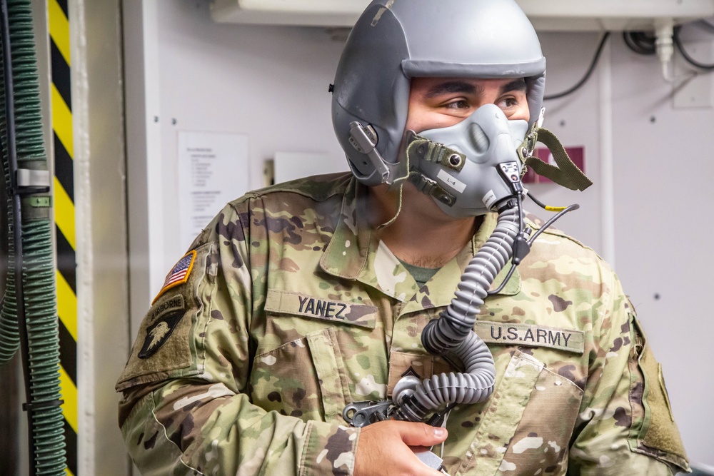 The U.S. Army Aeromedical Research Laboratory’s (USAARL) Enroute Care Group (ECG) and the U.S. Army Aviation School of Medicine (USASAM) preforms altitude testing on patient isolation units.