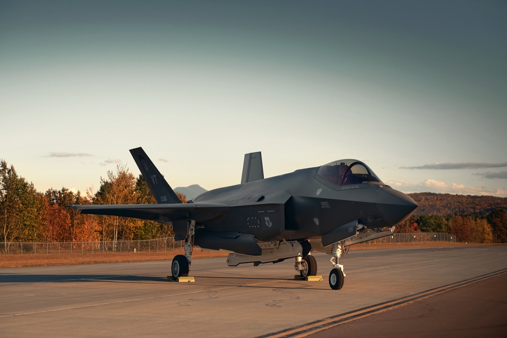 Vermont's Final F-35 Lands During Fall Foliage