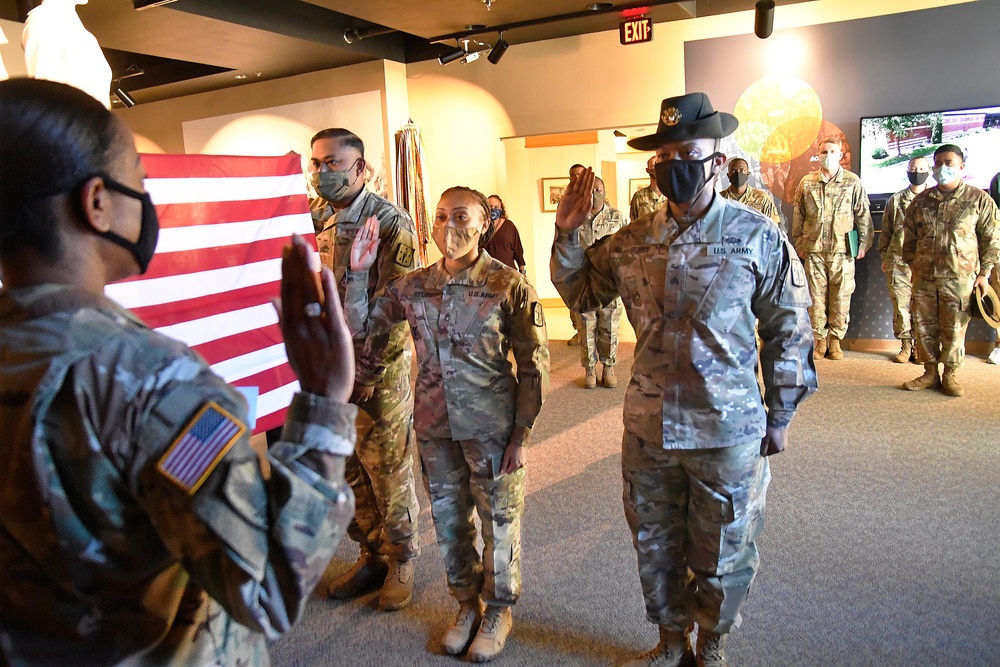 Reenlistment ceremony reflects Army’s new era of acceptance