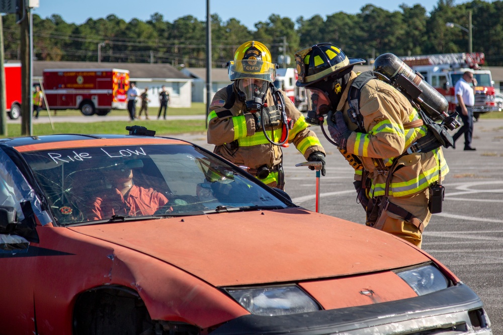 Marine Corps Base Camp Lejeune and the Jacksonville Fire Department conduct chemical, biological, radiological, nuclear, and explosive training