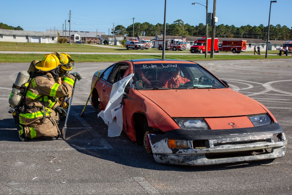 Marine Corps Base Camp Lejeune and the Jacksonville Fire Department conduct chemical, biological, radiological, nuclear, and explosive training