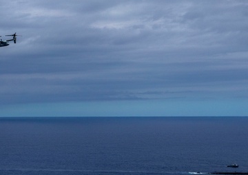 MV-22B Osprey Delivers Payload to USS Henry M. Jackson