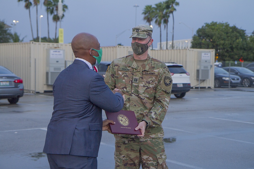 Florida Army Guard participates in recognition ceremonies at Hard Rock Stadium
