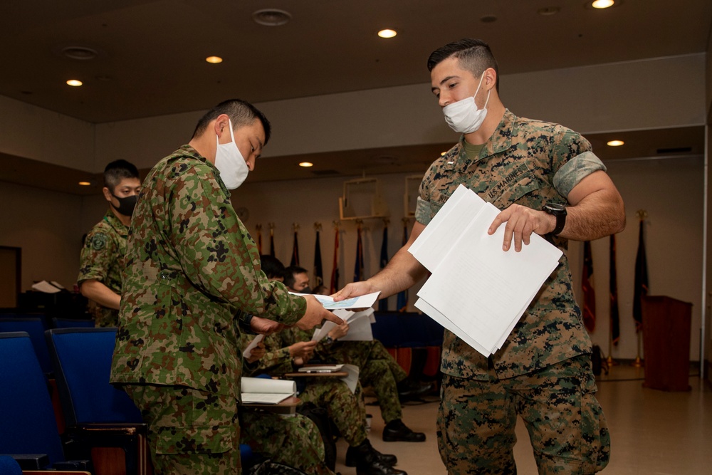 Camp Fuji Marines and JGSDF Officers attend PME