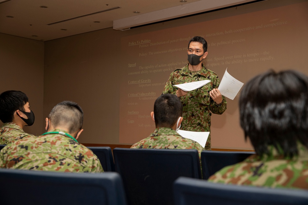 Camp Fuji Marines and JGSDF Officers attend PME