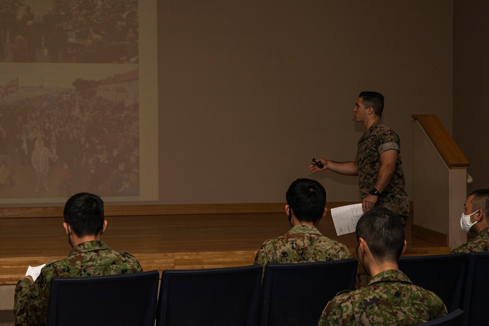 Camp Fuji Marines and JGSDF Officers attend PME