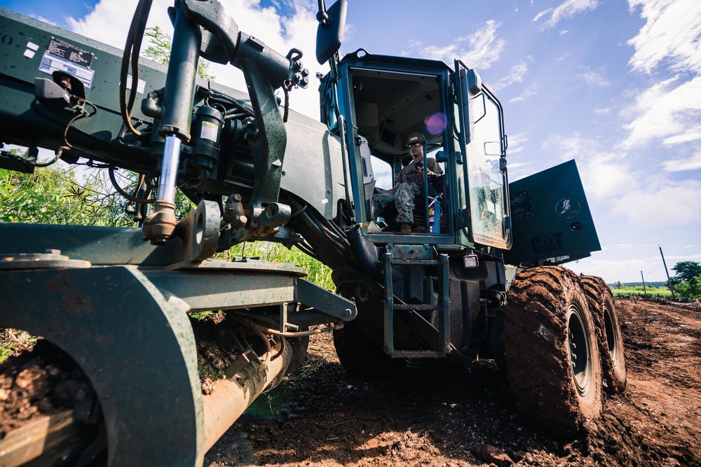 Seabees Clear the Way for Tinian Road Construction